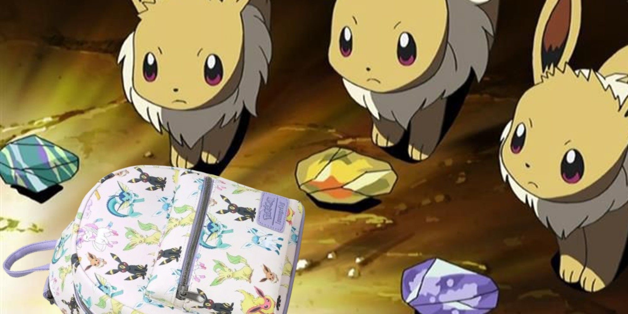 eevees looking at a backpack
