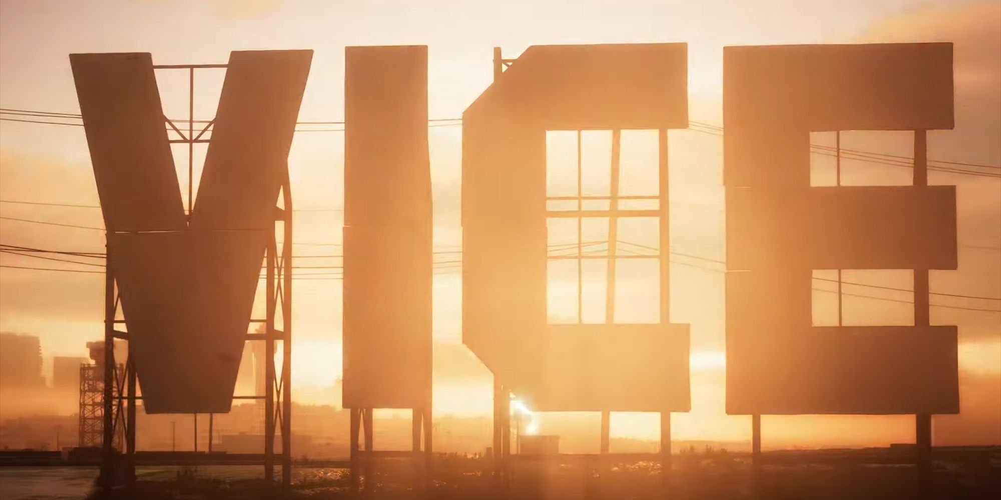 giant hollywood style letters saying vice in gta 6 trailer