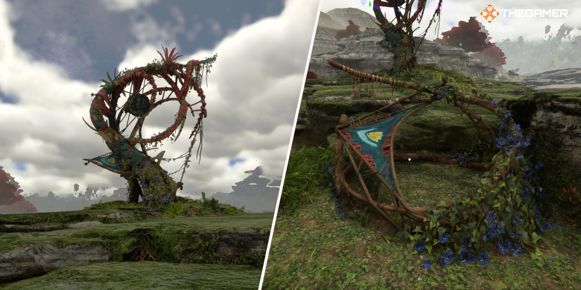 left a picture of a sarentu totem right a picture of a kite on the ground avatar frontiers of pandora 1